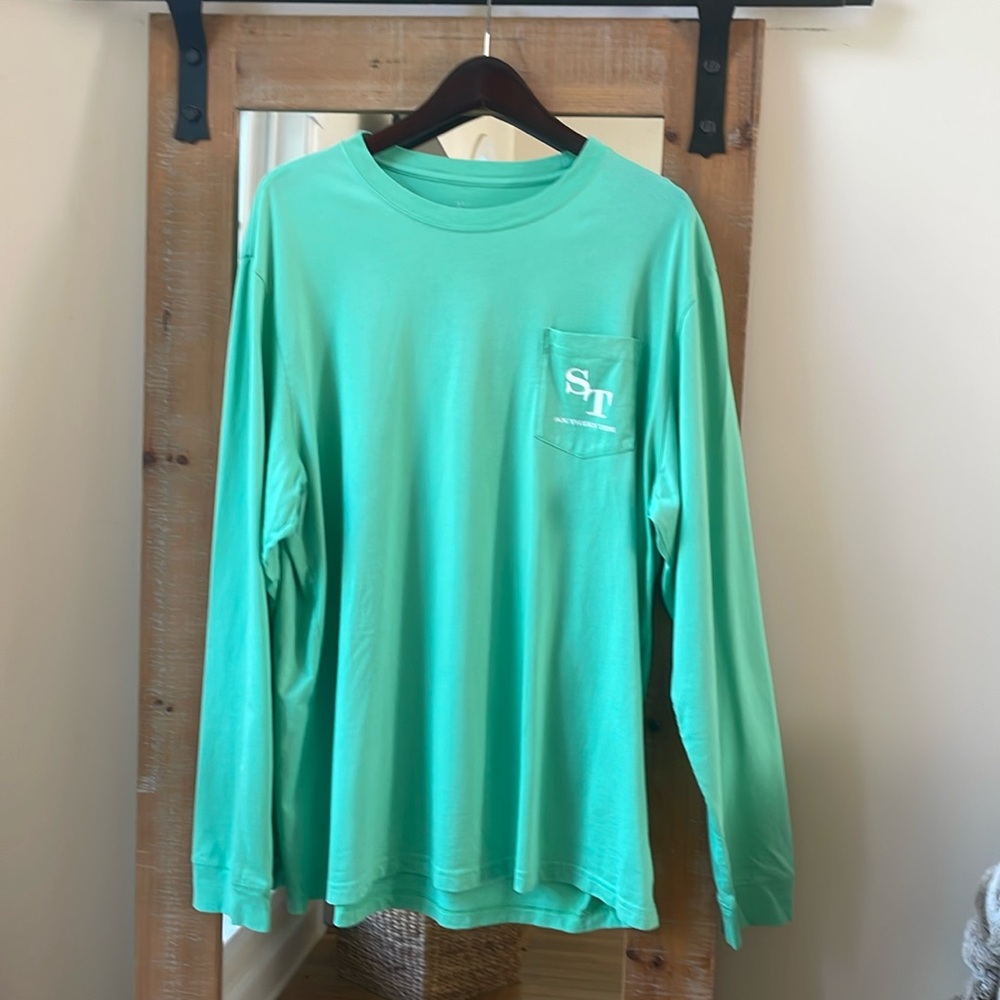 Southern Tide Long Sleeve Pocket Tee with Logo Size XXL - Picture 1 of 7